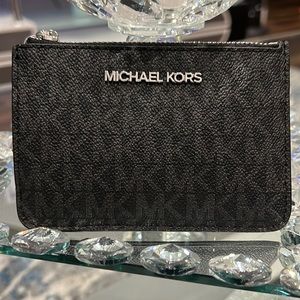 MICHAEL KORS Wallet (Coin Case) 35H9STVP1B Black Jet Set Travel Signature Small